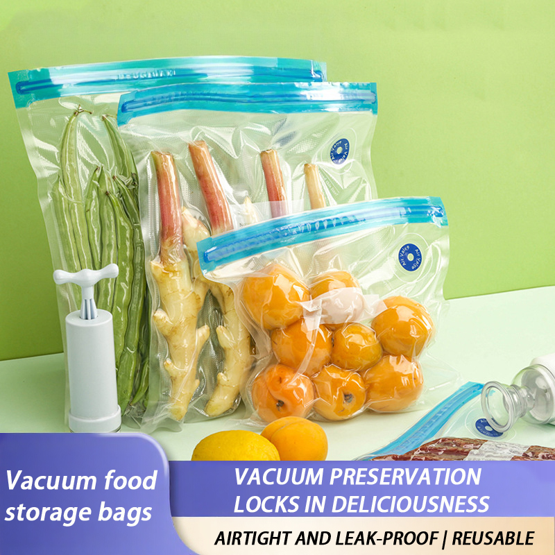 Meal Prep Ziplock - Sacos de Vácuo Reutilizáveis em Promoção