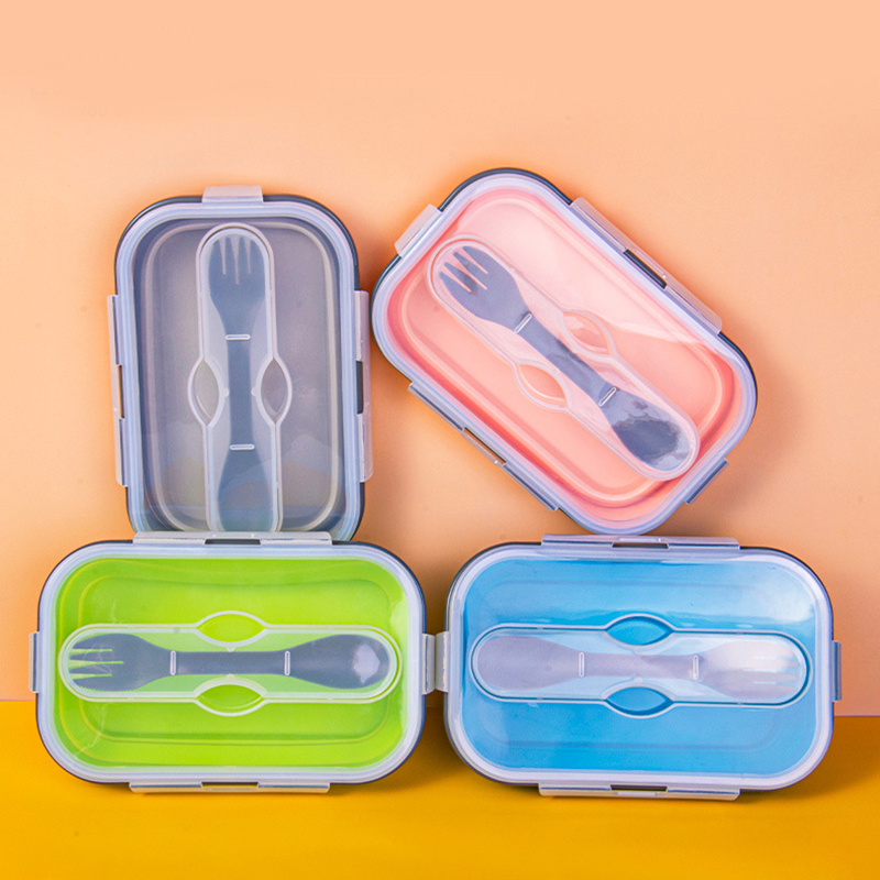 Meal Prep Lunch Boxes - Caixa de comida dobrável portátil, tigela