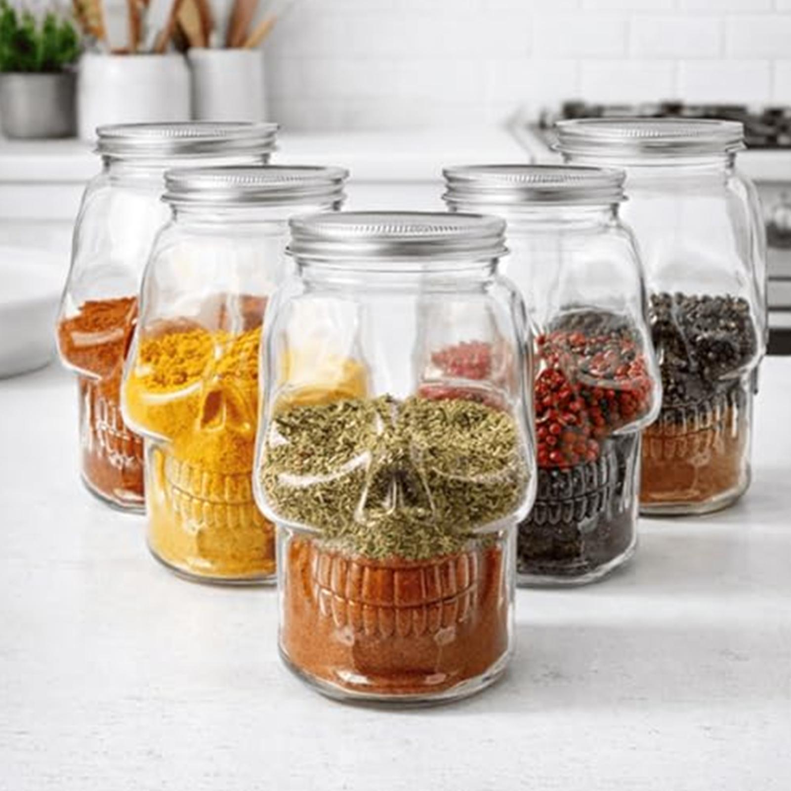 Meal Prep Day - Potes transparentes com tampa, tipo Mason,