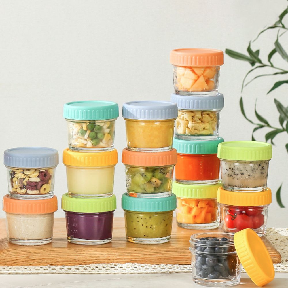 Salad Container Jar - Jarra de vidro para comida de