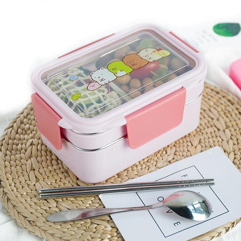 Meal Prep Lunch Boxes - Com padrão aleatório dos desenhos animados