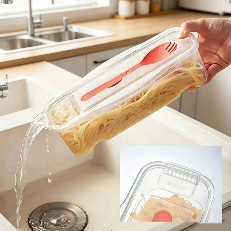 Salad Container Jar - Panela de Micro-ondas para Macarrão 1300ML