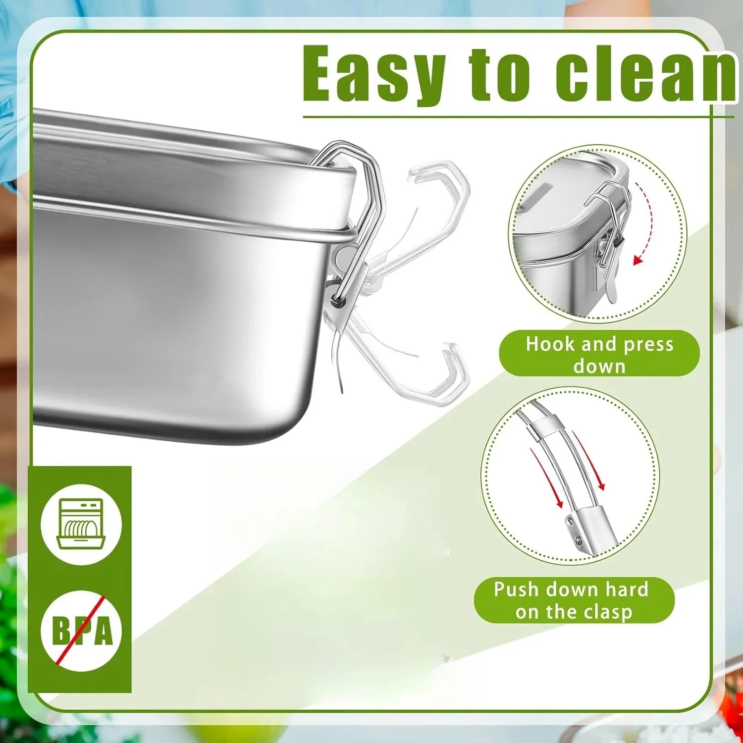 Lancheira de aço inoxidável pa - Meal Prep Lunch Boxes avaliação e preço