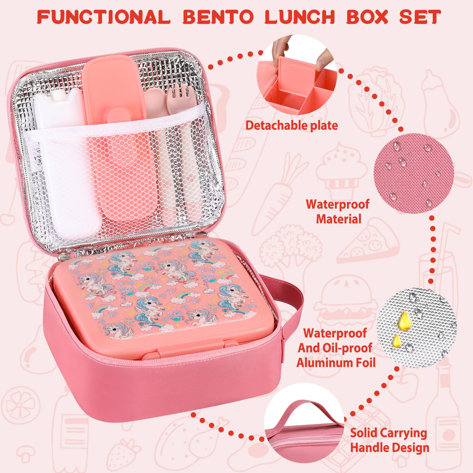 Lancheira Bento para crianças  - Meal Prep Lunch Boxes avaliação e preço