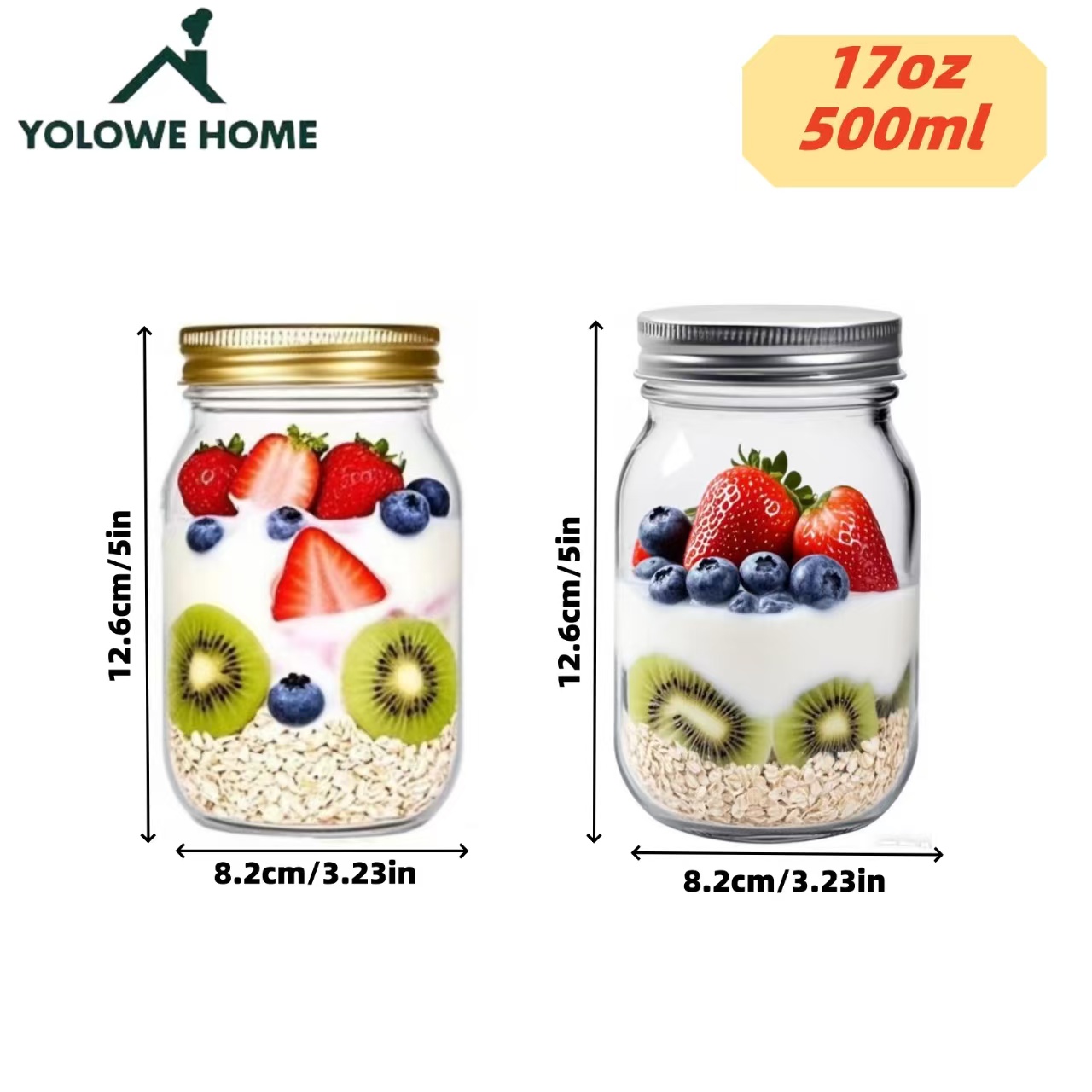 Conjunto de 6 ou 12 Potes de V - Salad Container Jar avaliação e preço