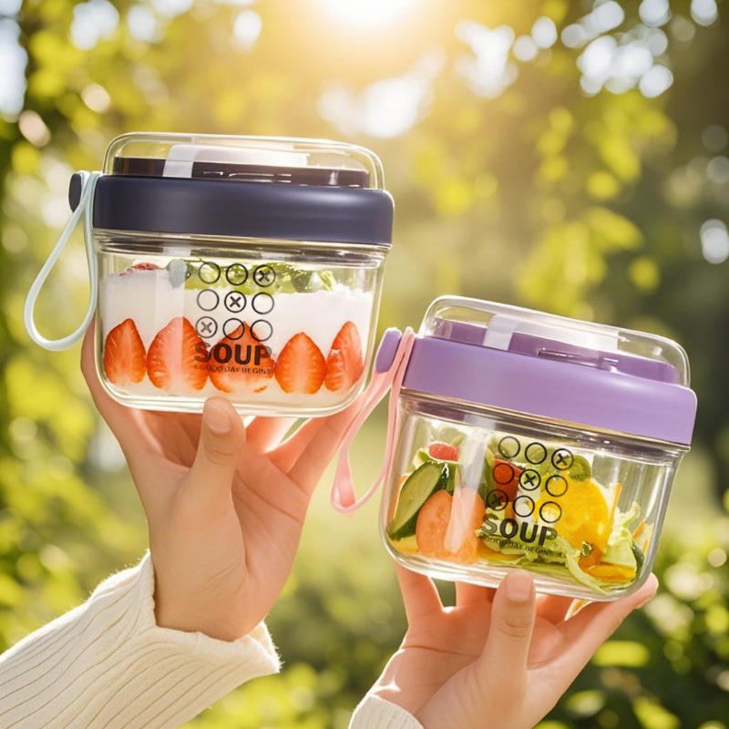 Copo de salada dupla camada co - Salad Container Jar avaliação e preço