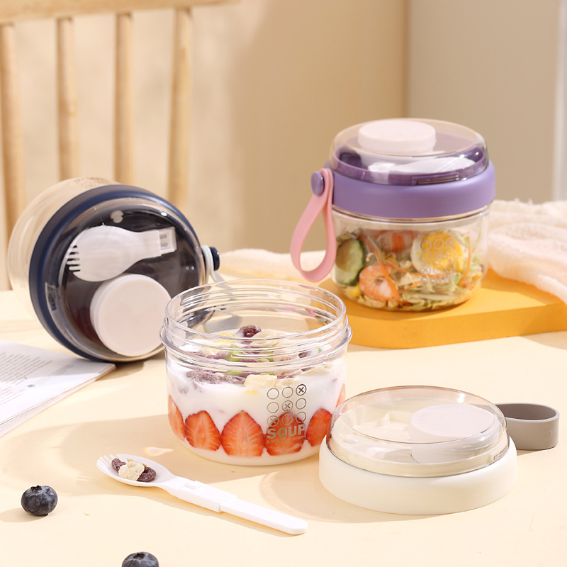 Copo de salada dupla camada co - Salad Container Jar avaliação e preço