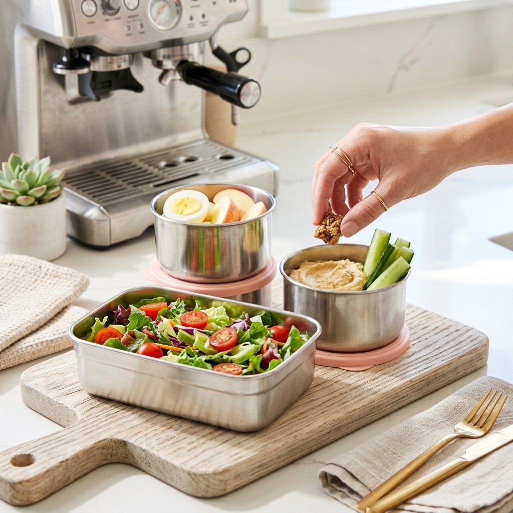 Conjunto de Marmitas de Aço In - Meal Prep Lunch Boxes avaliação e preço