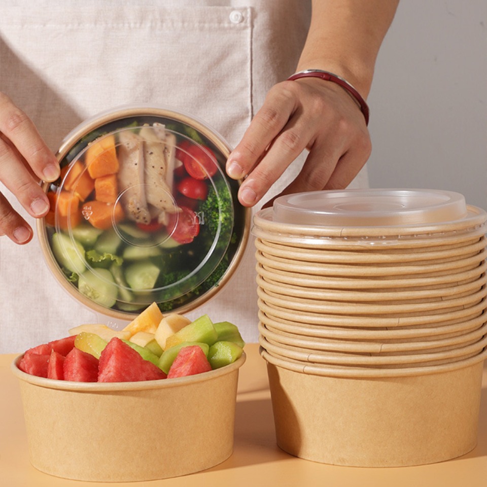 10/20PCS Tigelas de Papel Kraf - Meal Prep Day avaliação e preço