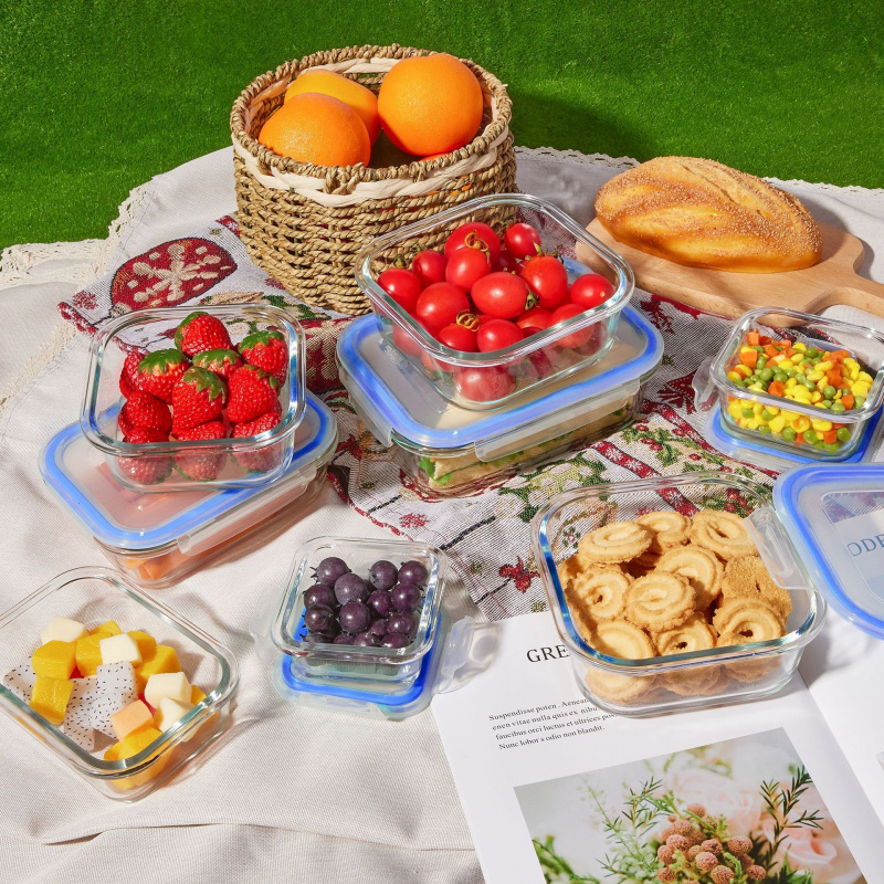 Conjunto de 8 Caixas de Armaze - Meal Prep Glass Containers Oven Safe avaliação e preço