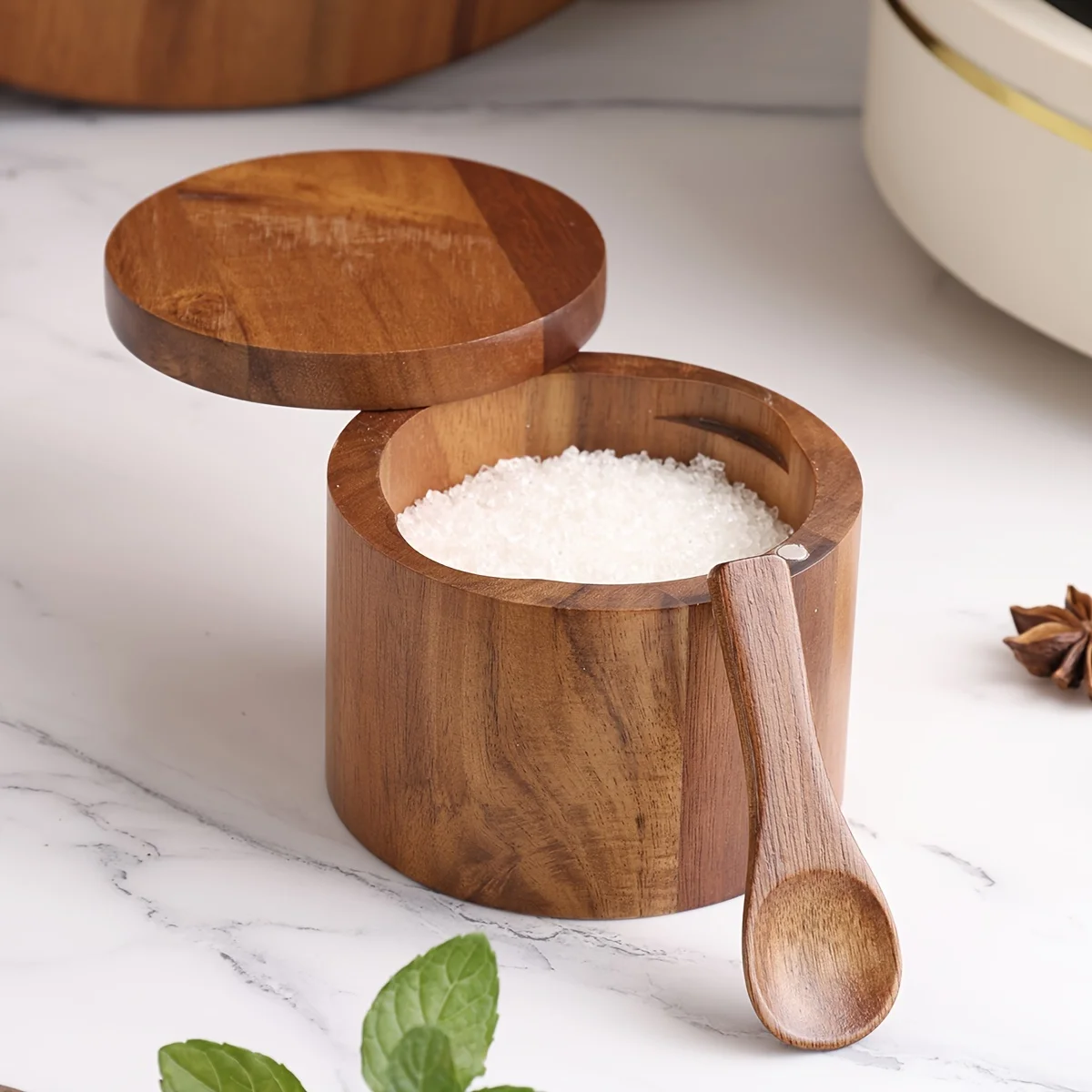 Pote de Sal em Madeira de Acác - Herb Keeper Bottle avaliação e preço