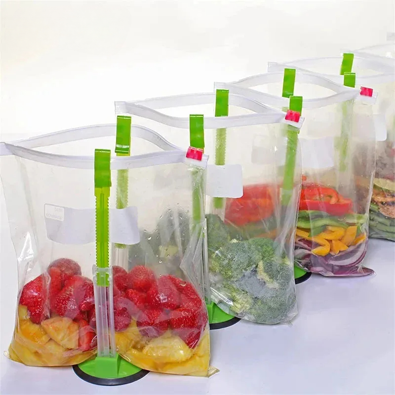 Suporte ajustável para sacos d - Meal Prep Ziplock avaliação e preço