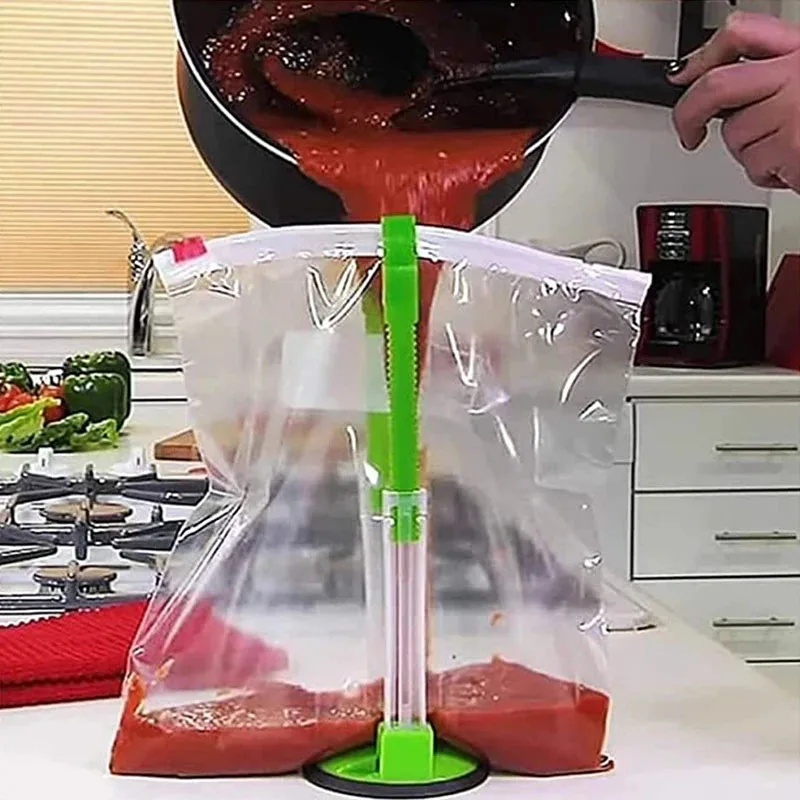 Suporte ajustável para sacos d - Meal Prep Ziplock avaliação e preço