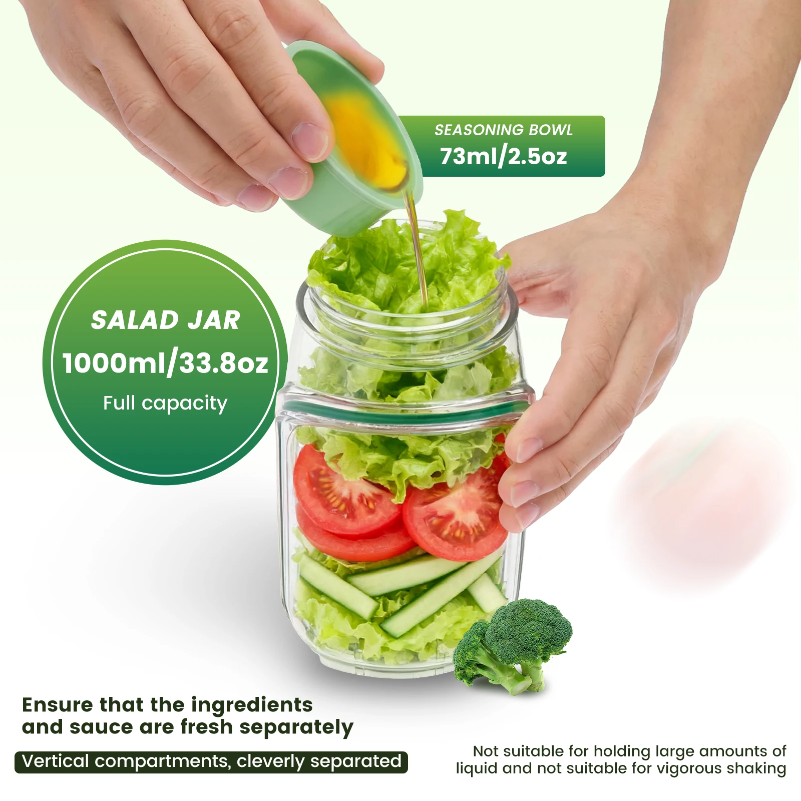 Recipiente para Salada com Tam - Salad Container Jar avaliação e preço