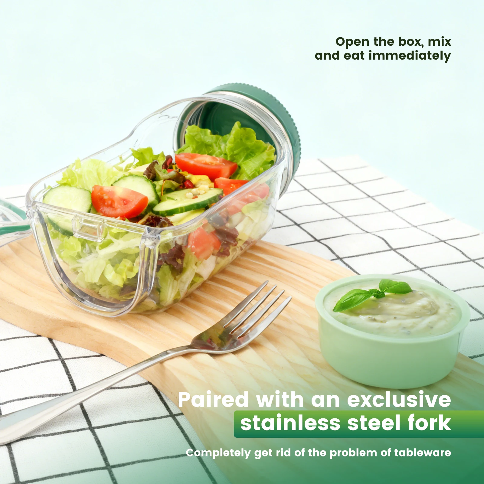 Recipiente para Salada com Tam - Salad Container Jar avaliação e preço
