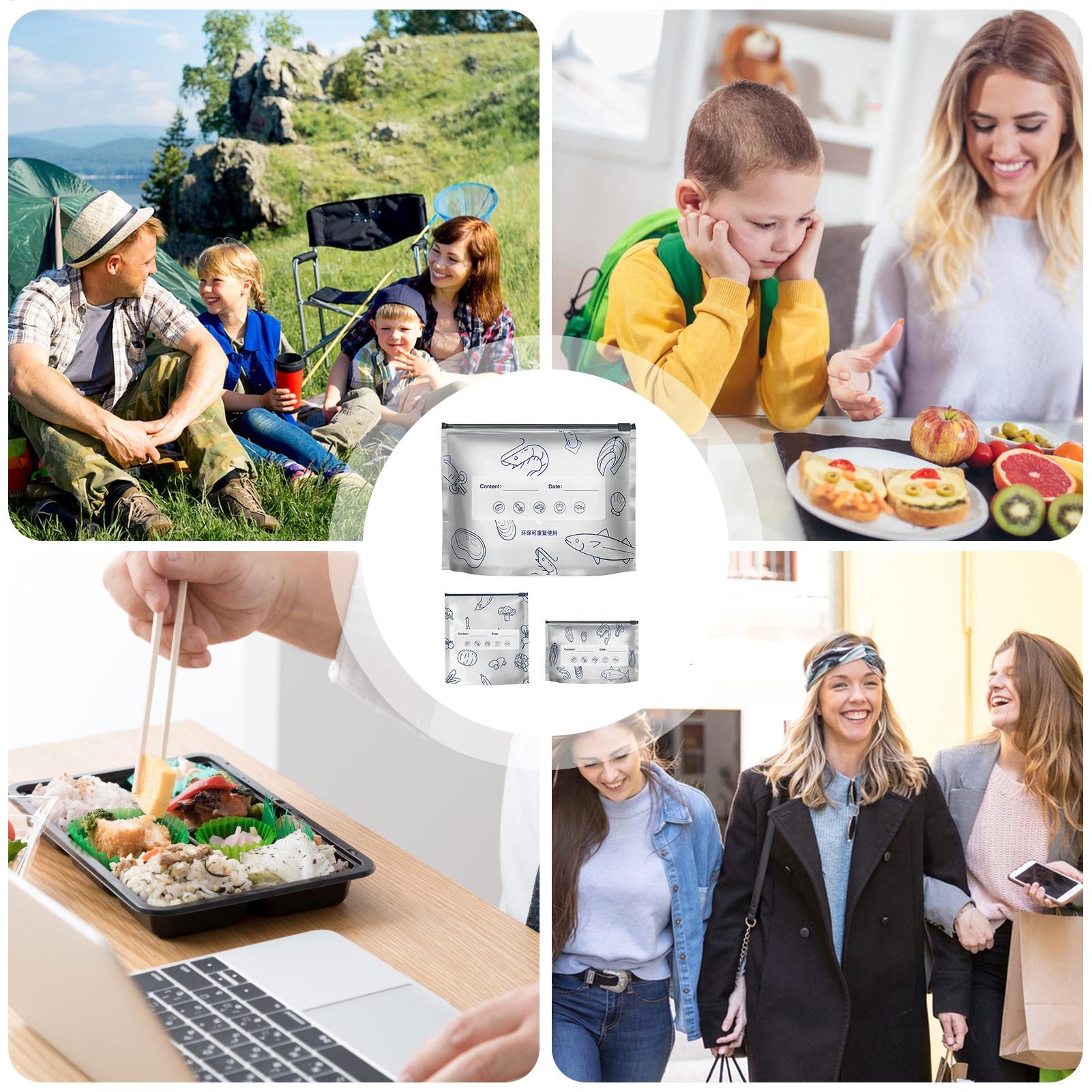 Sacos de armazenamento de alum - Meal Prep Ziplock avaliação e preço