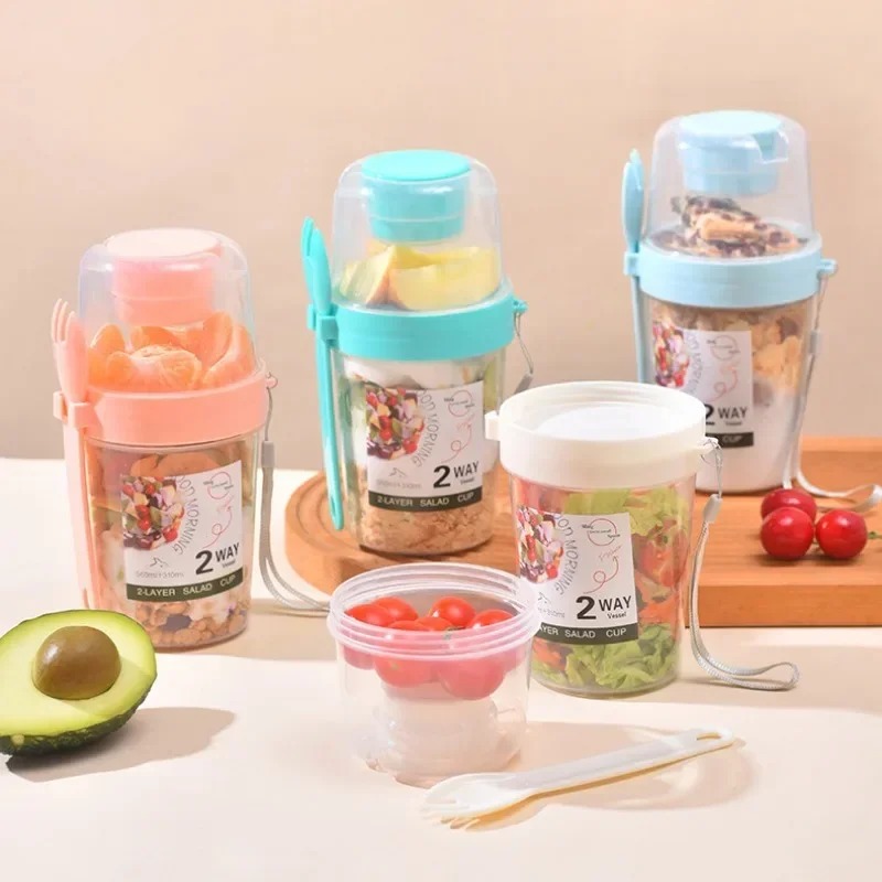 Copo de salada portátil, copo  - Salad Container Jar avaliação e preço