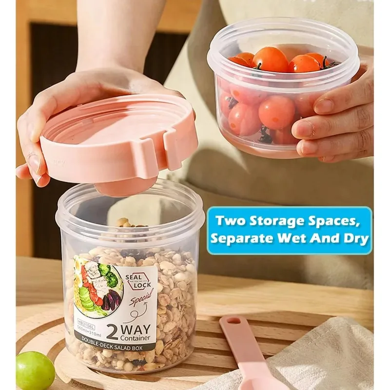 Copo de salada portátil, copo  - Salad Container Jar avaliação e preço